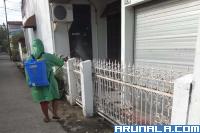 Upaya Pencegahan Corono di Komplek Perumahan: Ratusan Rumah Warga Perumnas Siteba Disemprot Desinfektan