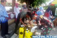 Antisipasi Penyebaran Virus Corona: Yayasan Kartika Padang Semprotkan Disinfektan di Lingkungan Sekolah