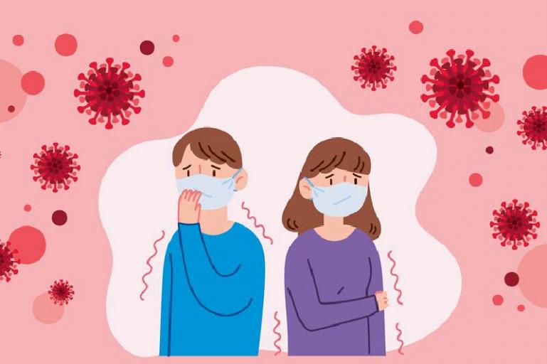 Ilustrasi virus corona dan gejala terinfeksi virus corona. (Foto : Shutterstock)