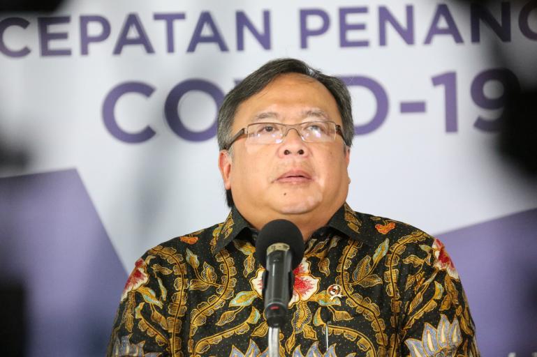 Menristek Bambang PS Brodjonegoro saat beri keterangan pres di Graha BNPB, Jakarta, Minggu (3/5). (Dok : Istimewa)
