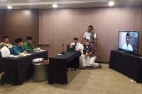 Suasana Deklarasi Faldo - Febby secara zoom meeting di Hotel Mercure Padang, Rabu (24/6).(Dok : Istimewa)