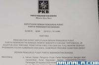 Surat Keputusan (SK) DPP PKB soal dukungan bagi bakal calon (balon) gubernur dan wakil gubernur yang diusung partai ini. (Foto : Amz)