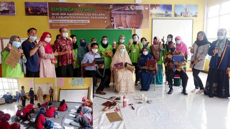 Anggota Komisi VI DPR RI, Nevi Zuarina membantu pelaku UMKM di Kota Pariaman dengan bimtek WUB IKM, Kamis (22/10). (Dok : Istimewa).