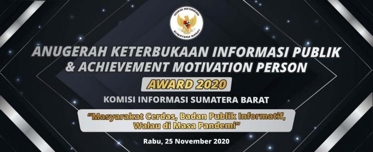 Anugerahi Achievement Motivation Person 2020 Sembilan Tokoh Dapat Penghargaan KI Sumbar