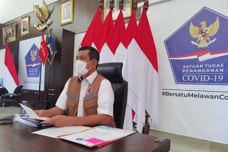 Kepala BNPB Doni Monardo saat melakukan webinar, di Jakarta, Selasa (29/12). (Dok : Istimewa)
