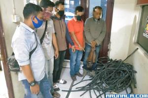 Seorang Diantaranya Security PTSP: Enam Orang Pencuri Kabel Milik PTSP Diciduk Polisi