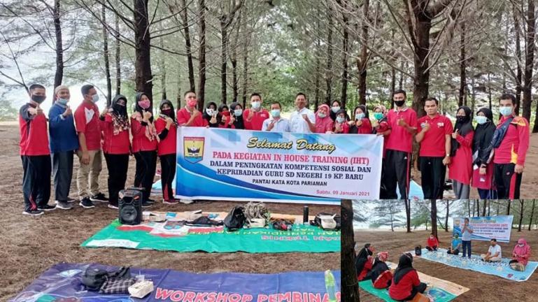 Para guru SDN 19 Kampung Baru tingkatkan kompetensi melalui kegiatan In House Training, Sabtu (9/1).
