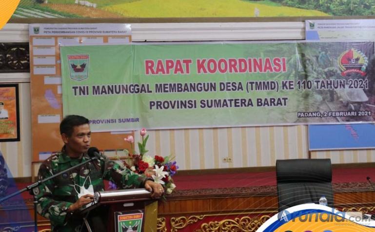 TMMD ke-110 Sumbar Tahun 2021 Dimulai Ada Lima Kabupaten Tempat Pelaksanaan