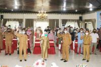 Kepala Disparbud Pariaman, Dwi Marhen Yono bersama Camat Pariaman Timur, M Arif Gunawan seusai pembentukan tik kreatif kecamatan, Selasa (9/2). (Dok : Istimewa)