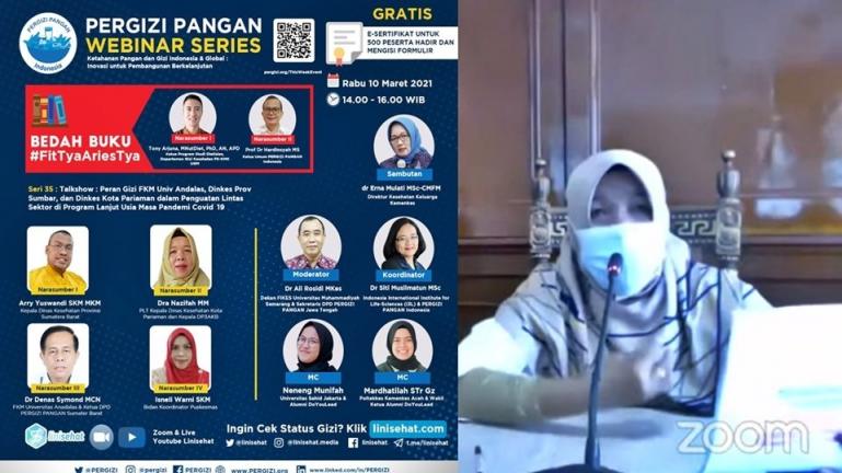 Plt Kepala Dinas Kesehatan Kota Pariaman, Nazifah saat jadi nara sumber dalam sebuah Talkshow, Rabu (10/3) siang. (Dok : Istimewa)