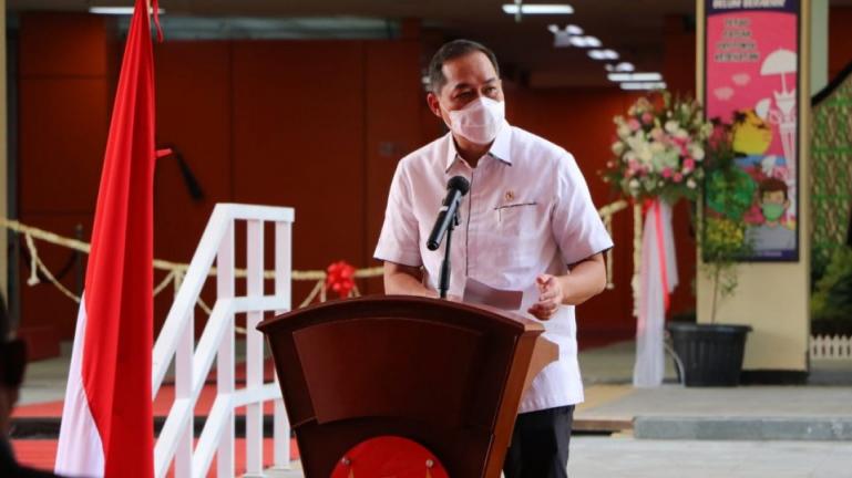 Menteri Perdagangan, Muhammad Lutfi beri sambutan saat peresmian Pasar Rakyat Pariaman, Selasa (6/4). (Dok : Istimewa)