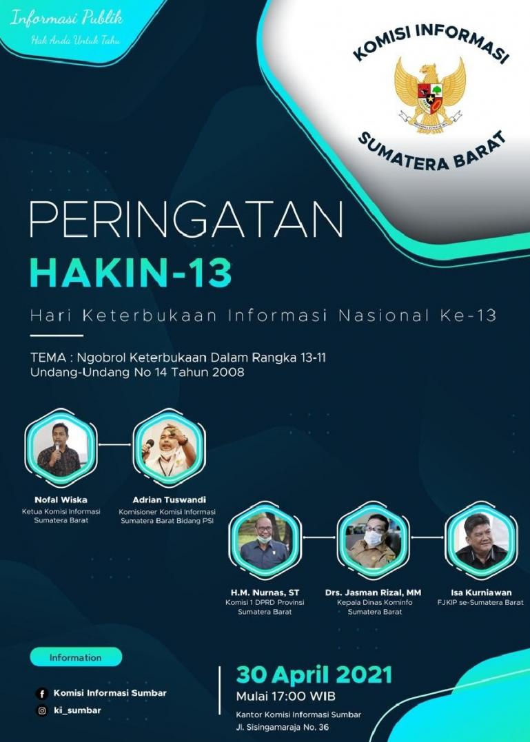 Komisi Informasi Sumbar gelar diskusi Keterbukaan Informasi Publik, Jumat (30/4). (Dok : Istimewa)