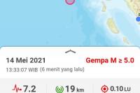Gambar informasi gempabumi di Nias Barat yang dirilis BMKG beberapa saat setelah gempabumi itu terjadi. (Dok : Istimewa)