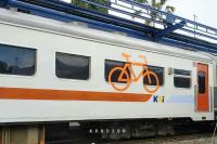 Salah satu gerbong yang disiapkan PT KAI Sumbar untuk sepeda bagi masyarakat yang akan bersepeda di Pariaman, Kamis (10/6). (Dok : Istimewa)