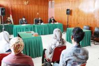 Pihak LAI selaku pemohon menghadir siding sengkata informasi yang digelar KI Sumbar, Selasa (31/8). (Dok : Istimewa)