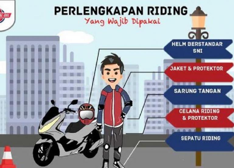 Ilustrasi safety riding. (Dok : Istimewa)