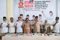 DPC Gerindra Pasbar Gelar Vaksinasi Covid-19 Massal