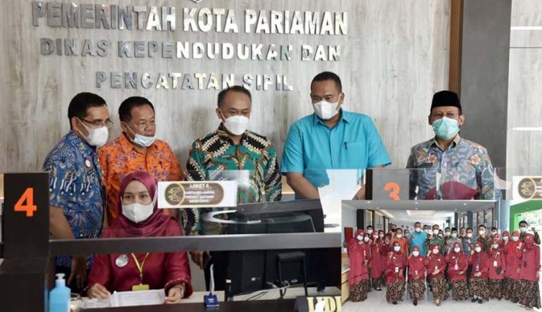 Dirjen Dukcapil, Zudan Arif Fakrulloh kunjungi Dinas Dukcapil Kota Pariaman, Kamis (14/10)