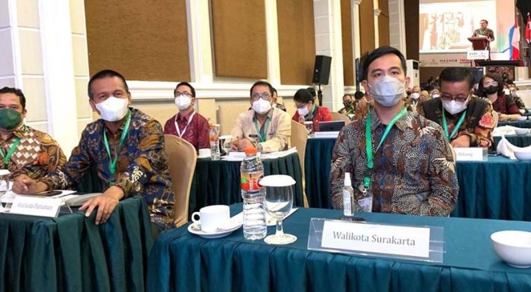 Wali Kota Pariaman, Genius Umar menghadiri Indo Smart City Forum and Expo 2021 di Yogyakarta, Rabu (13/10). (Dok : Istimewa)