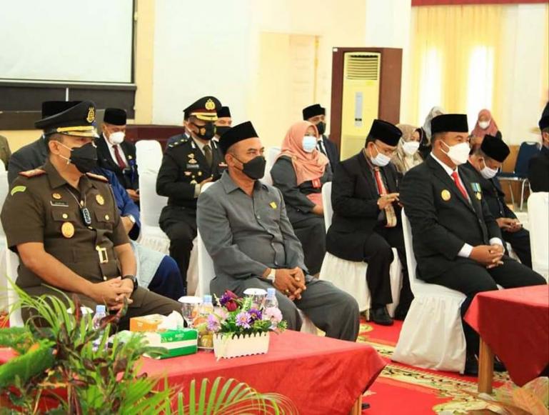 Ketua DPRD Dharmasraya, Pariyanto mengikuti peringatan Hari Kesaktian Pancasila secara virtual bersama Presiden RI, Joko Widodo, Jumat (1/10). (Dok : Istimewa)