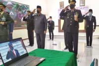 Kodim 0308/Pariaman laksanakan peringatan HUT TNI ke-76 di Makodim setempat, Selasa (5/10). (Dok : Istimewa)