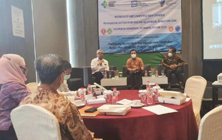 Kadis Dukcapil Kabupaten Padangpariaman, Muhammad Fadhly saat jadi narasumber dalam workshop yang diadakan  Pusbalitbang Kemenkes, di Jakarta, Kamis (18/11). (Dok : Istimewa)
