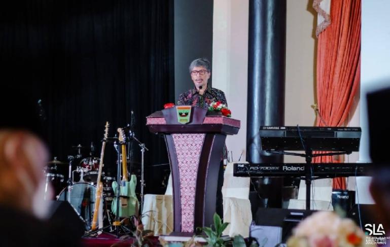 Deputi Bidang Restrukturisasi Usaha Kemenkop UMKM Eddy Satriya, saat hadiri SLA IASMA 1 Bukittinngi, Minggu (21/11). (Dok : Istimewa)