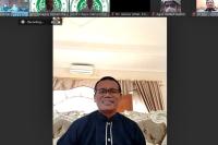 Wali Kota Pariaman, Genius Umar ikuti rakor dengan LK-MUI melalui zoom meeting, Jumat (19/11). (Dok : Istimewa)