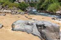 Diduga ada aktivitas PETI di bagian hulu, jadikan salah satu aliran sungai di Bayang Utara, Pessel terlihat keruh. (Dok : Istimewa)