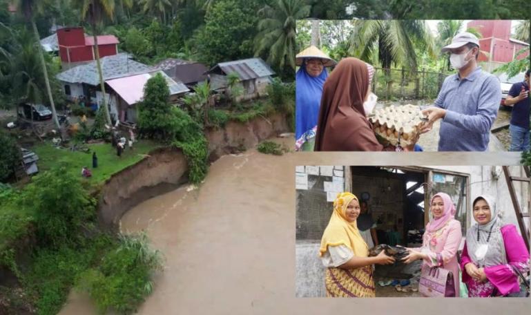 Warga yang terdampak bencana menerima bantuan dari Wali Kota Genius Umar, Sabtu (18/12). (Dok : Istimewa)