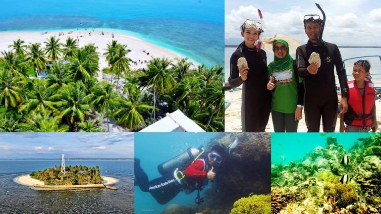 Wali Kota Genius Umar bersama keluarga saat wisata ke Pulau Kasiak yang ada di Kota Pariaman. (Dok : Istimewa)