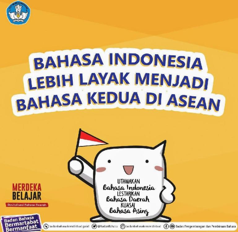 Imbauan Kemendikbudriktek untuk menjadikan bahasa Indonesia sebagai bahasa resmi ASEAN. (Dok : Istimewa)