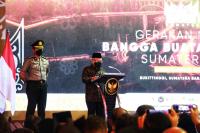 Wakil Presiden RI, KH Ma'ruf Amin saat beri sambutan pada acara Gernas BBI Sumbar, di pelataran Jam Gadang, Kota Bukittinggi, Selasa (12/4). (Dok : Istimewa)