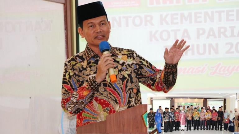 Wali Kota Genius Umar saat paparkan program unggulan di raker Kemenang Kota Pariaman, Sabtu (14/5). (Dok : Istimewa)