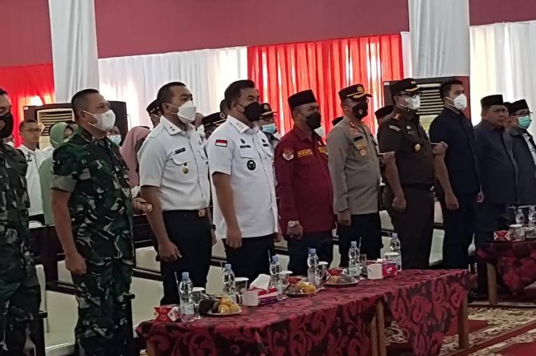 Wakil Gubernur Sumbar, Audy Joinaldy menghadiri acara pembukaan TNI TMMD ke-113 tahun 2022 di Kabupaten Dharmasraya, Kamis (12/5).  (Dok : Istimewa)