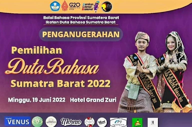 Penganugerahan Duta Bahasa Sumbar Tahun 2022. (Dok : Istimewa)