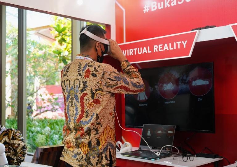 Telkomsel menghadirkan showcase 5G pada dua rangkaian kegiatan G20 yaitu Digital Economy Working Group (DEWG) ke-4 dan Digital Economy Ministerial Meeting (DEMM) di Bali. (Dok : Istimewa)