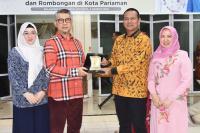 Wako Genius Umar saat menerima kunjungan Wako Jambi Syarif Fasha di Pariaman, Sabtu (6/8). (Dok : Istimewa)
