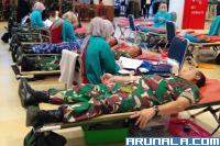 Peringati HUT TNI ke - 77 Tahun di Sumbar: Korem 032/WBR Targetkan 300 Kantong Darah