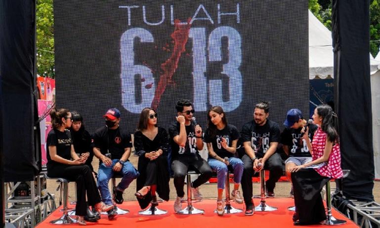 Para pemain film horor Perjanjian Ghaib, Tulah 6/13, Jin Qorin, dan Anak Titipan Setan yang hadir dalam meet and greet di Jakarta. (Dok : Istimewa)