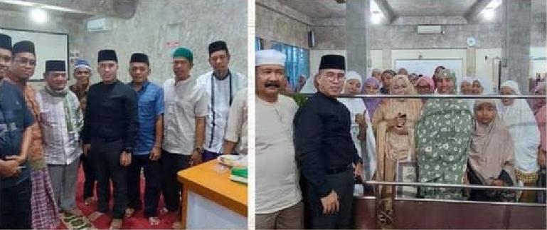 Anggota DPD RI, Alirman Sori bersama jamaah Masjid Taqwa Tabek, Kecamatan Batang Kapas, Pessel, dalam kunjungan Asmada, Sabtu (10/12). (Dok : Istimewa)
