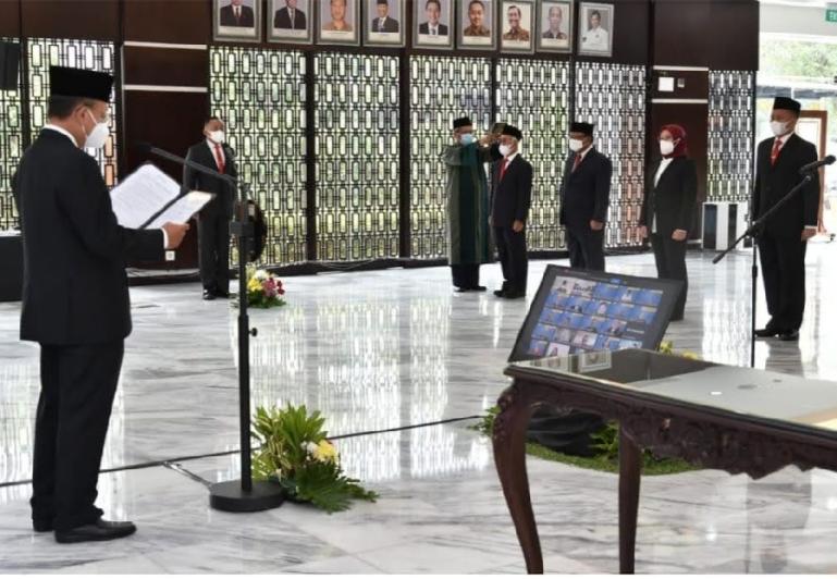 Pelantikan Kepala SKK Migas dan pimpinan Kementerian ESDM di Jakarta, Senin (5/12). (Dok : Istimewa)