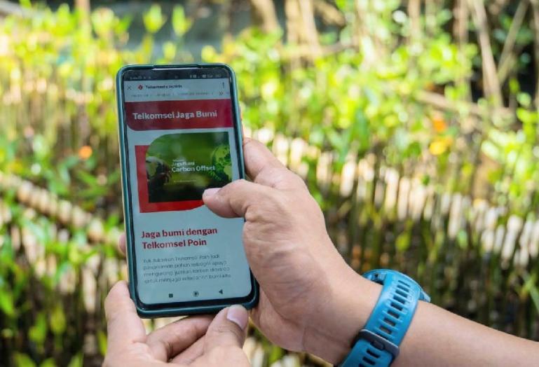 Telkomsel berkolaborasi dengan Jejakin meluncurkan Program Carbon Offset. (Dok : Istimewa)