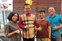 Wali Kota Pariaman, Genius Umar bersama pengurus Sumbar Spearo Chapter II yang akan adakan iven olahraga di kota Tabuik itu awal Februari ini, Minggu (22/1). (Dok : Istimewa)