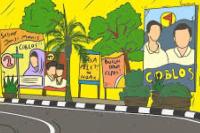 Aturan Belum Ada, Banyak Balon Pasang Spanduknya