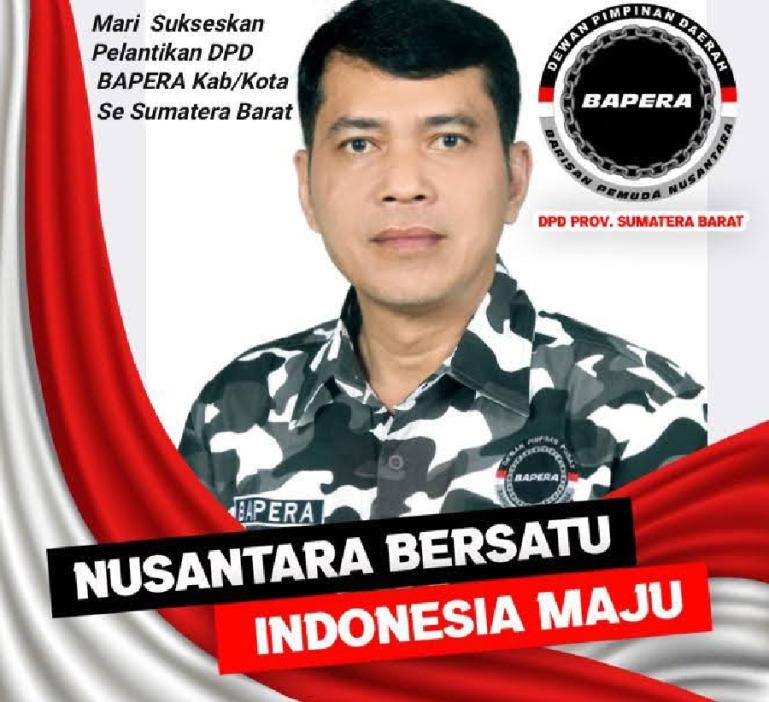 Ketua DPD Bapera Sumbar, Ii Apriyatna. (Dok : Istimewa)