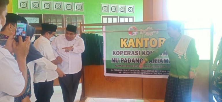 Suhatri Bur Launching Koperasi Konsumen NU Padangpariaman, Rabu (23/2). (Dok : Istimewa)