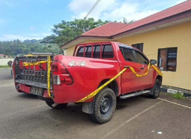 Mobnas Nopol BA 35 N yang dijadikan barang bukti penyidik Satreskrim Polres Kota Padangpanjang. (Dok : Istimewa)