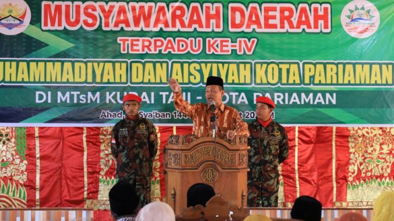 Wali Kota Pariaman Genius Umar dalam acara 