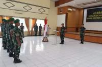 Prajurit TNI AD di Jajaran Korem 032/Wbr Naik Pangkat